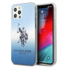 Заредете изображение във визуализатора на галерията – US Polo USHCP12MPCDGBL iPhone 12/12 Pro 6,1" niebieski/blue Gradient Collection - TopMag

