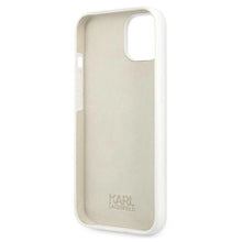 Заредете изображение във визуализатора на галерията – Karl Lagerfeld KLHCP13SSLKLWH iPhone 13 mini 5,4" Silicone Stack Logo biały/white
