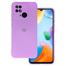 Заредете изображение във визуализатора на галерията – Vennus Silicone Heart Case for Xiaomi Redmi 10C design 1 purple
