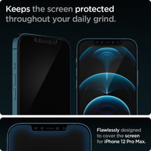 Заредете изображение във визуализатора на галерията – TEMPERED GLASS SPIGEN GLAS.TR "EZ FIT" 2-PACK IPHONE 12 PRO MAX - TopMag
