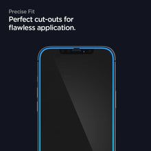 Заредете изображение във визуализатора на галерията – TEMPERED GLASS SPIGEN GLASS FC IPHONE 12 PRO MAX BLACK - TopMag
