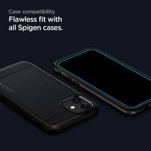 Заредете изображение във визуализатора на галерията – TEMPERED GLASS SPIGEN ALM GLASS FC 2-PACK IPHONE 12/12 PRO BLACK - TopMag
