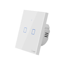 Заредете изображение във визуализатора на галерията – Sonoff T0EU2C-TX two-channel touch Wi-Fi wireless wall smart switches white (IM190314010) - TopMag
