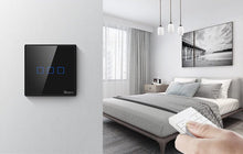 Заредете изображение във визуализатора на галерията – Sonoff T0EU2C-TX two-channel touch Wi-Fi wireless wall smart switches white (IM190314010) - TopMag
