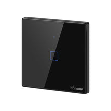 Заредете изображение във визуализатора на галерията – Sonoff T3EU1C-TX touch Wi-Fi wireless wall smart switches RF 433 MHz black (IM190314018) - TopMag
