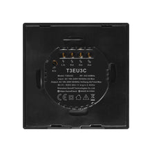 Заредете изображение във визуализатора на галерията – Sonoff T3EU3C-TX three-channel touch Wi-Fi wireless wall smart switches RF 433 MHz black (IM190314020) - TopMag
