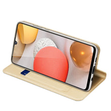 Заредете изображение във визуализатора на галерията – DUX DUCIS Skin Pro Bookcase type case for Samsung Galaxy A42 5G golden - TopMag
