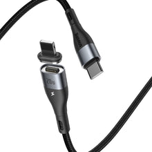 Заредете изображение във визуализатора на галерията – Baseus Zinc USB Type C - Lightning magnetic data charging cable Power Delivery 20 W 1 m black (CATLXC-01) - TopMag
