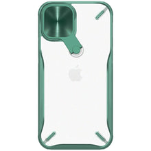 Заредете изображение във визуализатора на галерията – Nillkin Cyclops Case durable phone case with a camera cover and foldable kickstand iPhone 12 Pro / iPhone 12 green - TopMag
