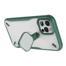 Заредете изображение във визуализатора на галерията – Nillkin Cyclops Case durable phone case with a camera cover and foldable kickstand iPhone 12 Pro / iPhone 12 green - TopMag
