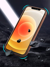 Заредете изображение във визуализатора на галерията – Nillkin Aoge Leather Case genuine leather protective wallet cover iPhone 12 Pro / iPhone 12 brown - TopMag
