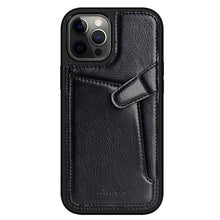 Заредете изображение във визуализатора на галерията – Nillkin Aoge Leather Case genuine leather protective wallet cover iPhone 12 Pro Max black - TopMag
