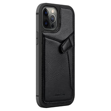 Заредете изображение във визуализатора на галерията – Nillkin Aoge Leather Case genuine leather protective wallet cover iPhone 12 Pro Max black - TopMag
