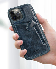 Заредете изображение във визуализатора на галерията – Nillkin Aoge Leather Case genuine leather protective wallet cover iPhone 12 Pro Max black - TopMag
