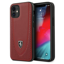 Заредете изображение във визуализатора на галерията – Ferrari FEOGOHCP12SRE iPhone 12 mini 5,4" czerwony/red hardcase Off Track Perforated - TopMag
