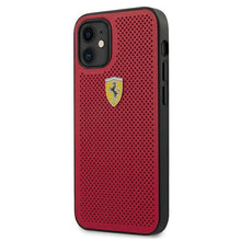 Заредете изображение във визуализатора на галерията – Ferrari FESPEHCP12SRE iPhone 12 mini 5,4" czerwony/red hardcase On Track Perforated - TopMag
