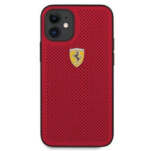 Заредете изображение във визуализатора на галерията – Ferrari FESPEHCP12SRE iPhone 12 mini 5,4" czerwony/red hardcase On Track Perforated - TopMag
