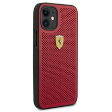 Заредете изображение във визуализатора на галерията – Ferrari FESPEHCP12SRE iPhone 12 mini 5,4" czerwony/red hardcase On Track Perforated - TopMag
