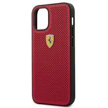 Заредете изображение във визуализатора на галерията – Ferrari FESPEHCP12SRE iPhone 12 mini 5,4" czerwony/red hardcase On Track Perforated - TopMag
