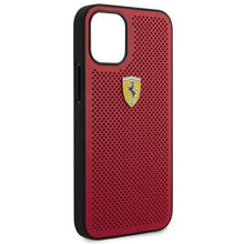 Заредете изображение във визуализатора на галерията – Ferrari FESPEHCP12SRE iPhone 12 mini 5,4" czerwony/red hardcase On Track Perforated - TopMag
