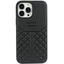 Заредете изображение във визуализатора на галерията – Original Case AUDI hardcase Genuine Leather AU-TPUPCIP13PM-Q8/D1-BK for Iphone 13 Pro Max black
