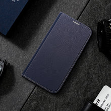 Заредете изображение във визуализатора на галерията – Dux Ducis Skin X2 case for iPhone 14 case with magnetic flap blue
