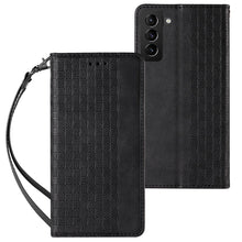 Заредете изображение във визуализатора на галерията – Magnet Strap Case for Samsung Galaxy A23 5G Flip Wallet Mini Lanyard Stand Black
