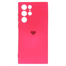 Заредете изображение във визуализатора на галерията – Vennus Silicone Heart Case for Samsung Galaxy S22 Ultra design 1 fuchsia
