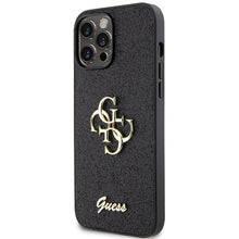 Заредете изображение във визуализатора на галерията – Original Case GUESS hardcase Glitter Script Big 4G GUHCP13XHG4SGK for Iphone 13 Pro Max black

