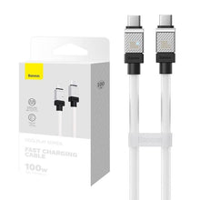 Заредете изображение във визуализатора на галерията – BASEUS cabel Type C to Type C CoolPlay Fast Charging 100W 1m white CAKW000202
