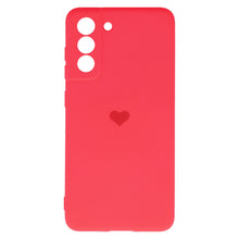 Заредете изображение във визуализатора на галерията – Vennus Silicone Heart Case for Samsung Galaxy S21 FE design 1 red

