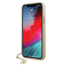 Заредете изображение във визуализатора на галерията – Guess GUHCP12MGF4GBR iPhone 12/12 Pro 6,1" brązowy/brown hardcase 4G Charms Collection - TopMag
