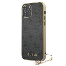 Заредете изображение във визуализатора на галерията – Guess GUHCP12MGF4GGR iPhone 12/12 Pro 6,1" szary/grey hardcase 4G Charms Collection - TopMag
