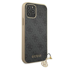 Заредете изображение във визуализатора на галерията – Guess GUHCP12MGF4GGR iPhone 12/12 Pro 6,1" szary/grey hardcase 4G Charms Collection - TopMag

