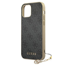 Заредете изображение във визуализатора на галерията – Guess GUHCP12MGF4GGR iPhone 12/12 Pro 6,1" szary/grey hardcase 4G Charms Collection - TopMag
