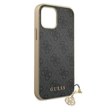 Заредете изображение във визуализатора на галерията – Guess GUHCP12MGF4GGR iPhone 12/12 Pro 6,1" szary/grey hardcase 4G Charms Collection - TopMag
