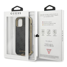 Заредете изображение във визуализатора на галерията – Guess GUHCP12MGF4GGR iPhone 12/12 Pro 6,1" szary/grey hardcase 4G Charms Collection - TopMag

