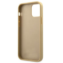 Заредете изображение във визуализатора на галерията – Guess GUHCP12SPUVQTMLBE iPhone 12 mini 5,4" złoty/gold hardcase V-Quilted Collection - TopMag
