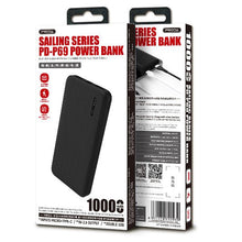 Заредете изображение във визуализатора на галерията – Proda Azeada powerbank 10000 mAh 2x USB 2 A black (PD-P69 black) - TopMag
