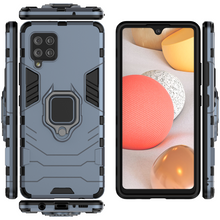 Заредете изображение във визуализатора на галерията – Ring Armor Case Kickstand Tough Rugged Cover for Samsung Galaxy A42 5G blue - TopMag
