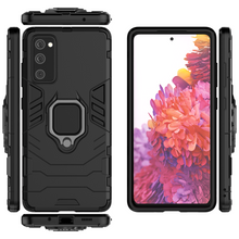 Заредете изображение във визуализатора на галерията – Ring Armor Case Kickstand Tough Rugged Cover for Samsung Galaxy S20 FE 5G black - TopMag
