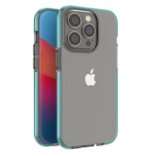 Заредете изображение във визуализатора на галерията – Spring Case case for iPhone 14 Pro silicone case with a frame light blue
