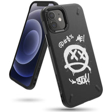 Заредете изображение във визуализатора на галерията – Ringke Onyx Design Durable TPU Case Cover for iPhone 12 mini black (Graffiti) (OXAP0030) - TopMag
