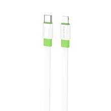 Заредете изображение във визуализатора на галерията – Borofone Cable BX89 Union - Type C to Lightning - PD 20W 1 metre white-green
