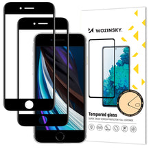 Заредете изображение във визуализатора на галерията – Wozinsky 2x Tempered Glass Full Glue Super Tough Screen Protector Full Coveraged with Frame Case Friendly for iPhone SE 2022 / SE 2020 / iPhone 8 / iPhone 7 / iPhone 6S / iPhone 6 black - TopMag
