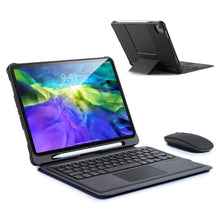 Заредете изображение във визуализатора на галерията – Dux Ducis Touchpad Keyboard Case Tablet Case Wireless Bluetooth Keyboard iPad Air 2020/2022 (iPad Air 4/5) / iPad Pro 11 '' 2021, 2020 / iPad Pro 11 '' (2018) Black - TopMag
