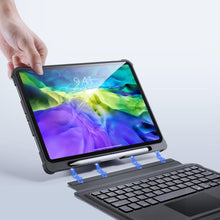 Заредете изображение във визуализатора на галерията – Dux Ducis Touchpad Keyboard Case Tablet Case Wireless Bluetooth Keyboard iPad Air 2020/2022 (iPad Air 4/5) / iPad Pro 11 '' 2021, 2020 / iPad Pro 11 '' (2018) Black - TopMag
