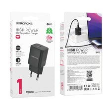 Заредете изображение във визуализатора на галерията – Borofone Wall charger BN13 Safety GaN - Type C - PD 30W black
