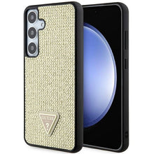 Заредете изображение във визуализатора на галерията – Guess Rhinestone Triangle case for Samsung Galaxy S24+ - gold
