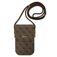 Заредете изображение във визуализатора на галерията – Original GUESS Handbag 4G Metal Script Logo GUOWBP4SNSW brown
